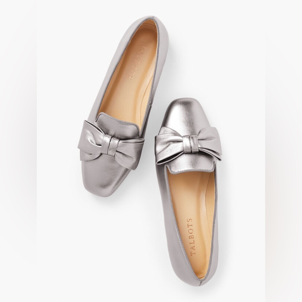 Talbots Stella double bow Nappa Loafers